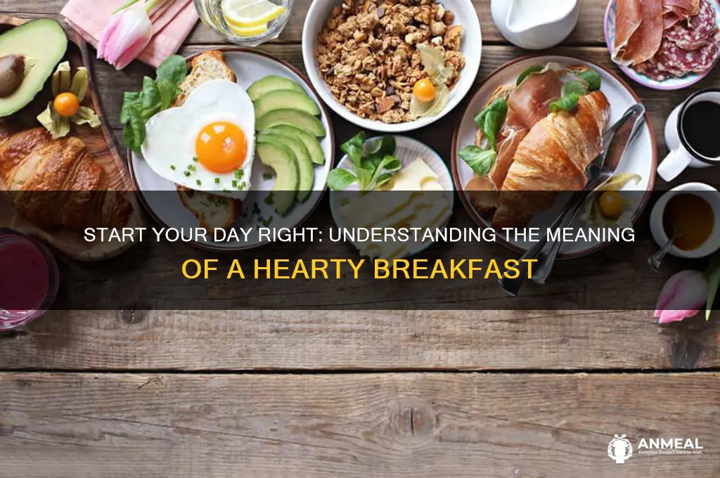 have a hearty breakfast meaning
