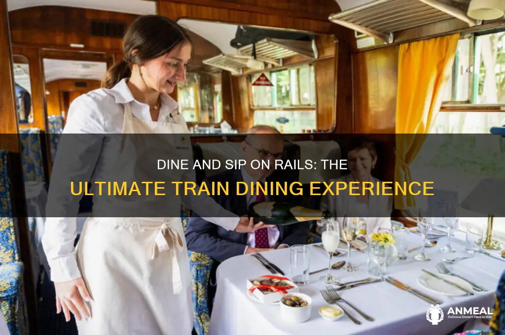 have dinner and drink on a train