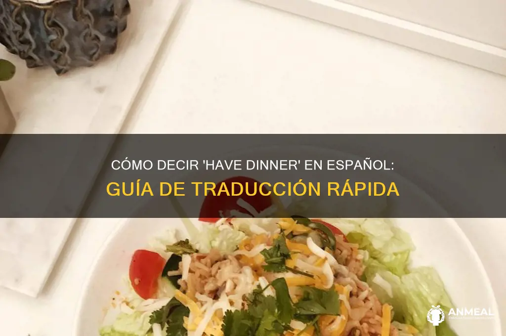 have dinner translate to spanish