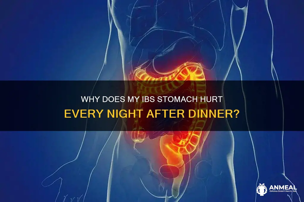 have ibs stomach hurts every night after dinner