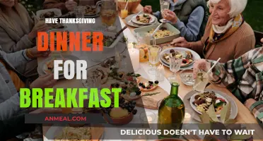 Thanksgiving Breakfast Twist: Enjoying Turkey, Stuffing, and Pie at Dawn