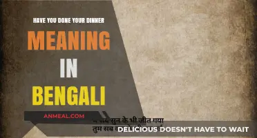 Understanding the Bengali Meaning of 'Have You Done Your Dinner
