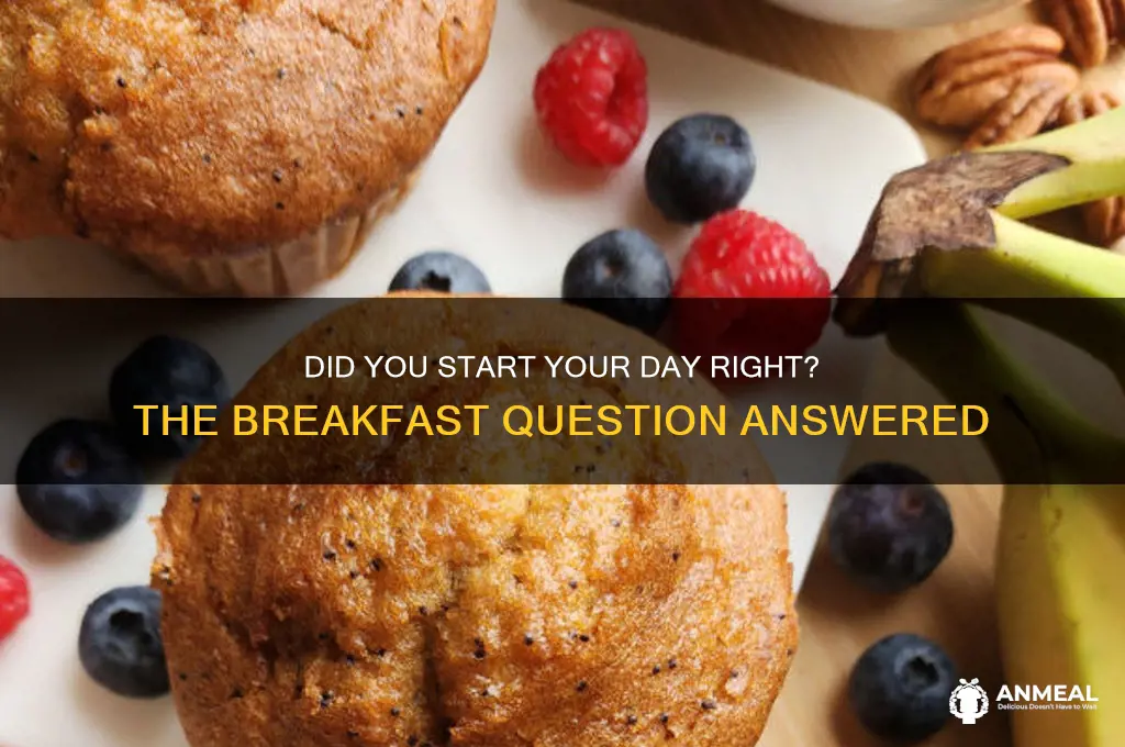 have you had breakfast answer