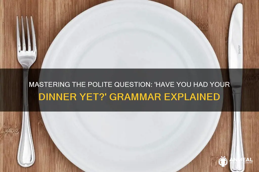 have you had your dinner yet grammar