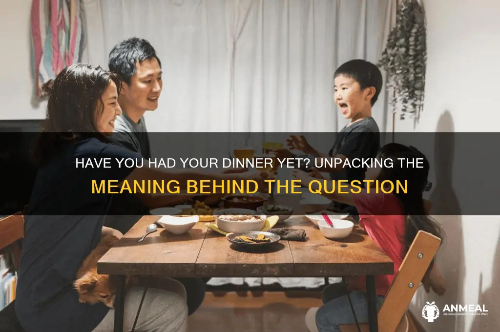 have you had your dinner yet meaning