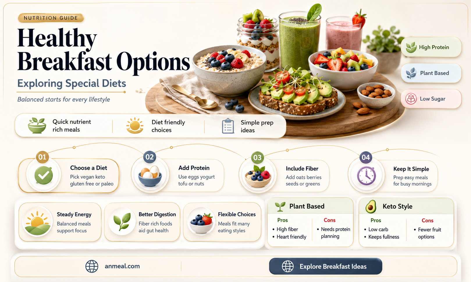 are there any special dietary options available for breakfast