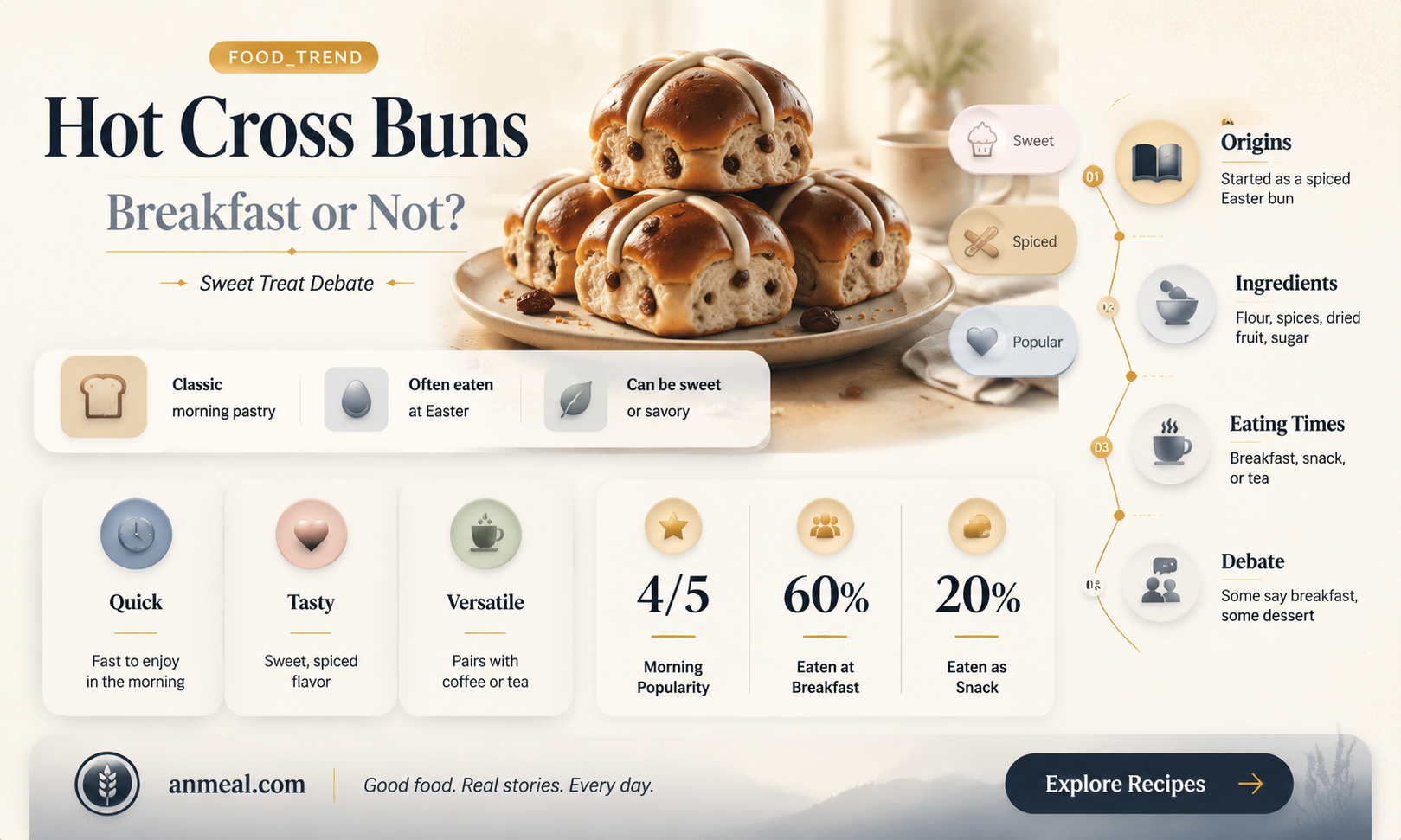 are hot cross buns a breakfast food