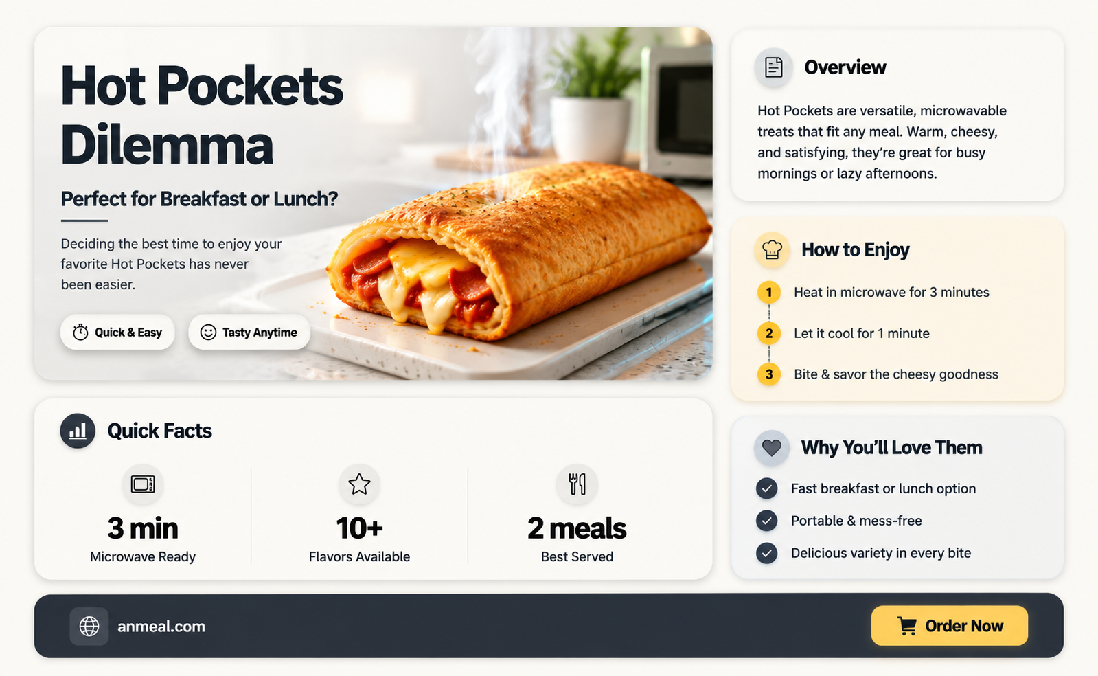 are hot pockets for breakfast or lunch