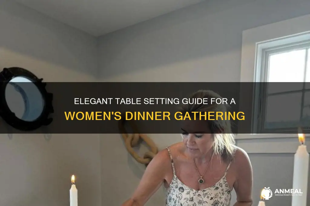 how a proper table is set for a woman dinner