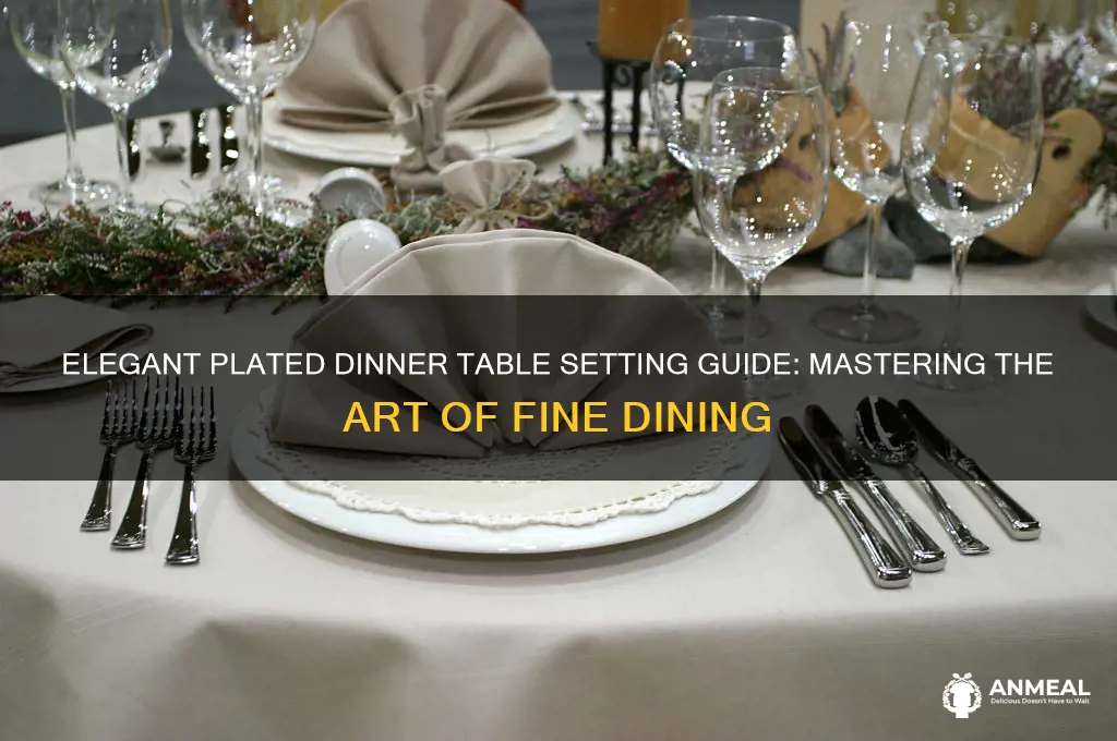 how are tables set for a plated dinner