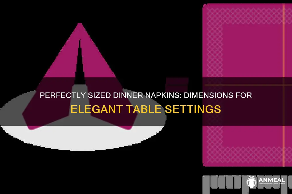 how big are dinner napins
