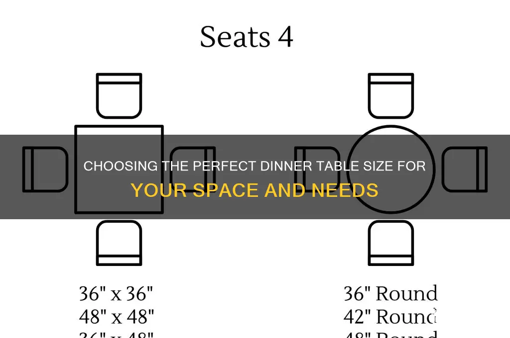 how big is a dinner table