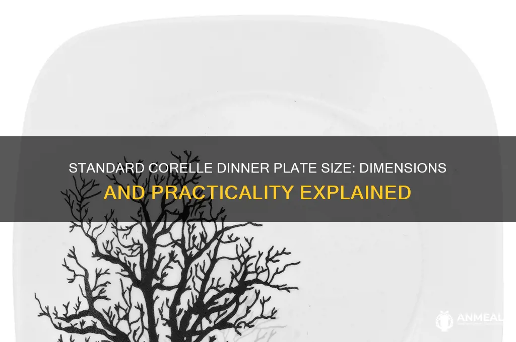 how bog is a standard corelle dinner plate