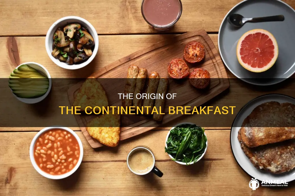 how did continental breakfast get its name