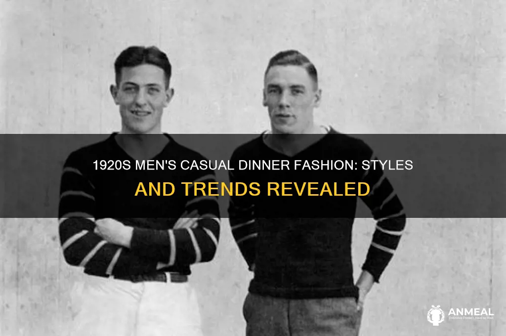 how did men dress casually for dinner in the 1920s