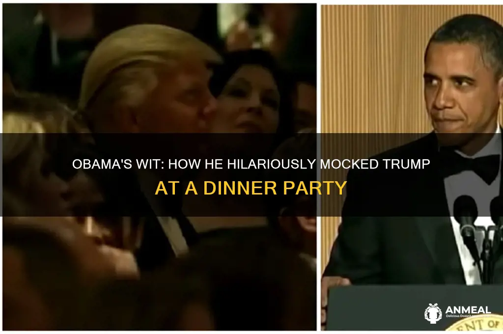 how did obama ridiculed trump at dinner party