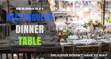 Dinner Table Etiquette: How Couples Sit at Rectangular Tables
