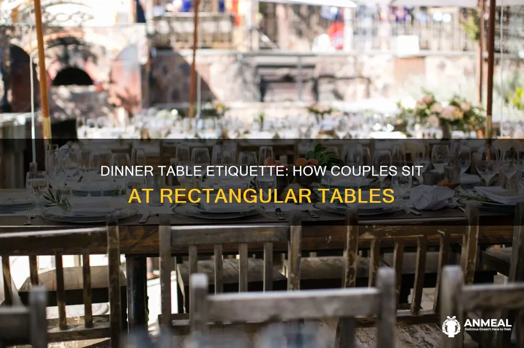 how do couples sit at a rectangular dinner table