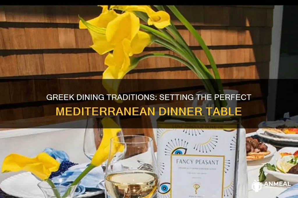 how do greece set up dinner table