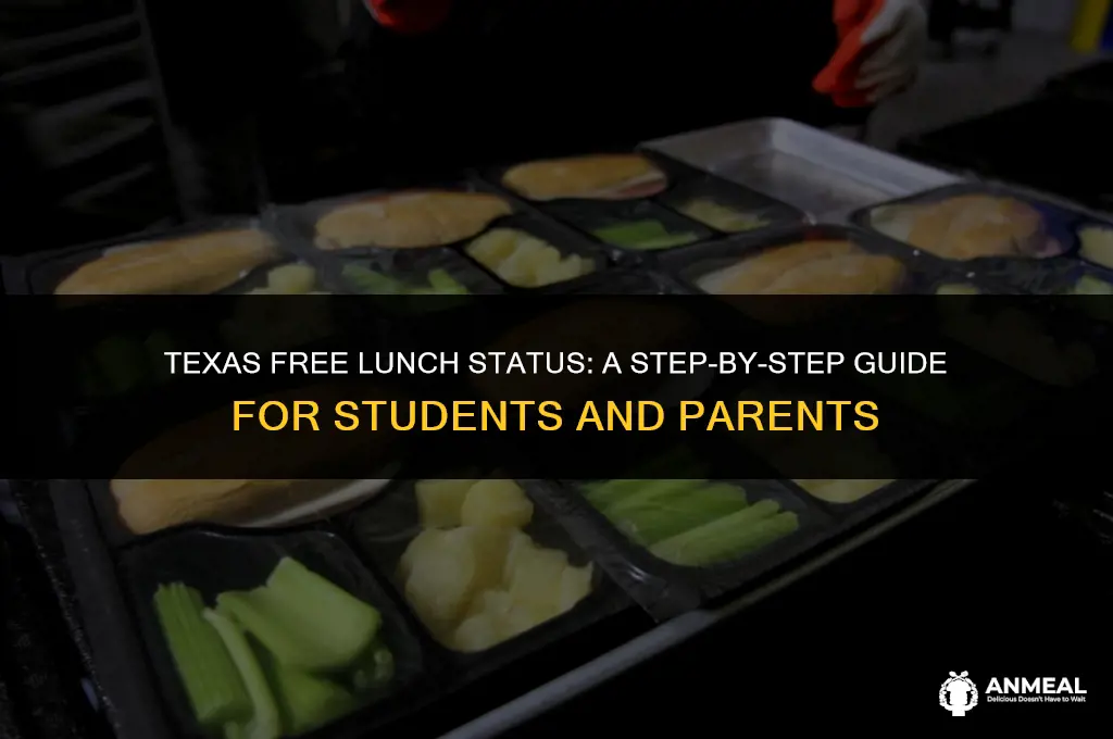 how do i check my free lunch status texas