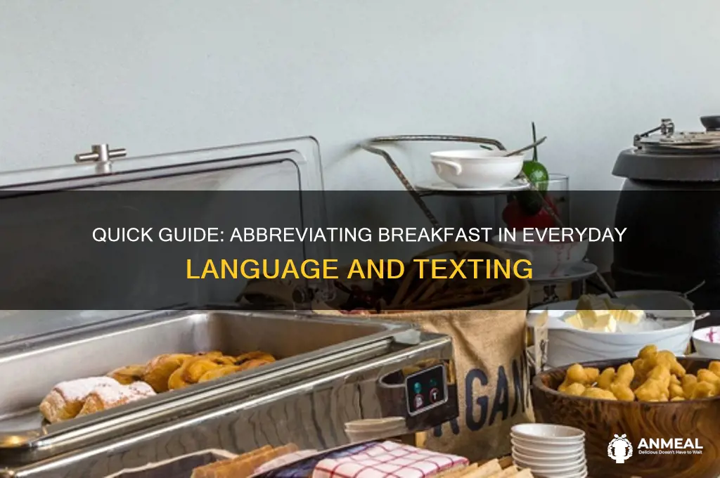 how do you abbreviate breakfast