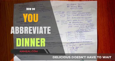Quick Guide: Abbreviating 'Dinner' in Everyday Conversations and Texts