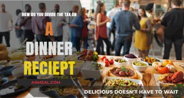 Splitting the Bill: A Guide to Dividing Tax on Dinner Receipts