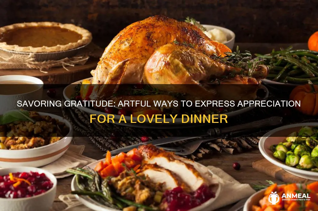 how do you express nice dinner