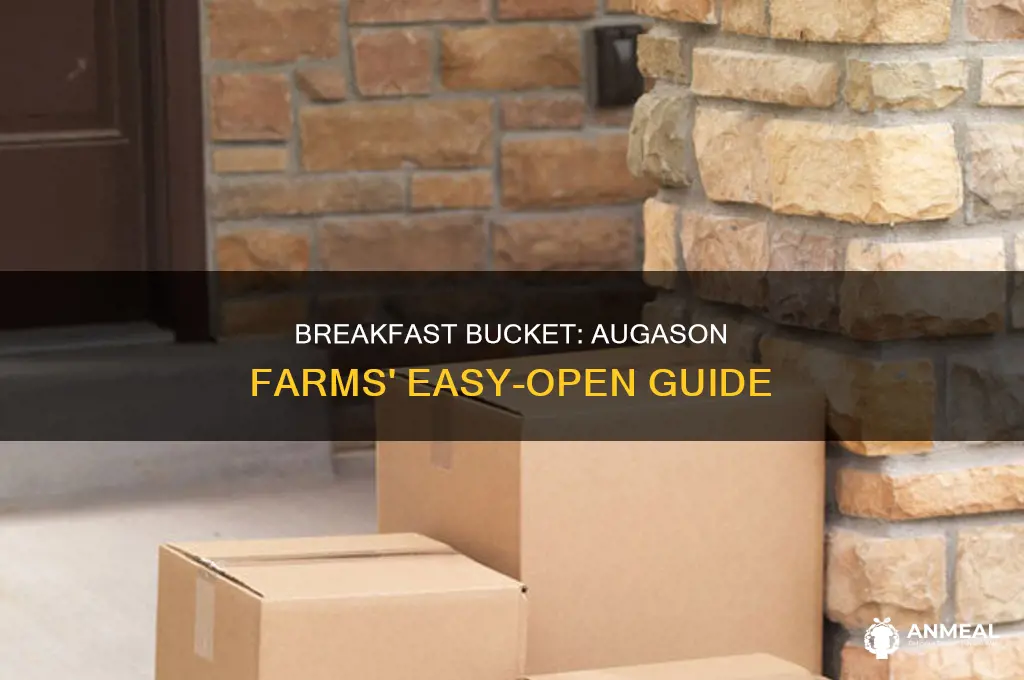 how do you open augason farms breakfast bucket
