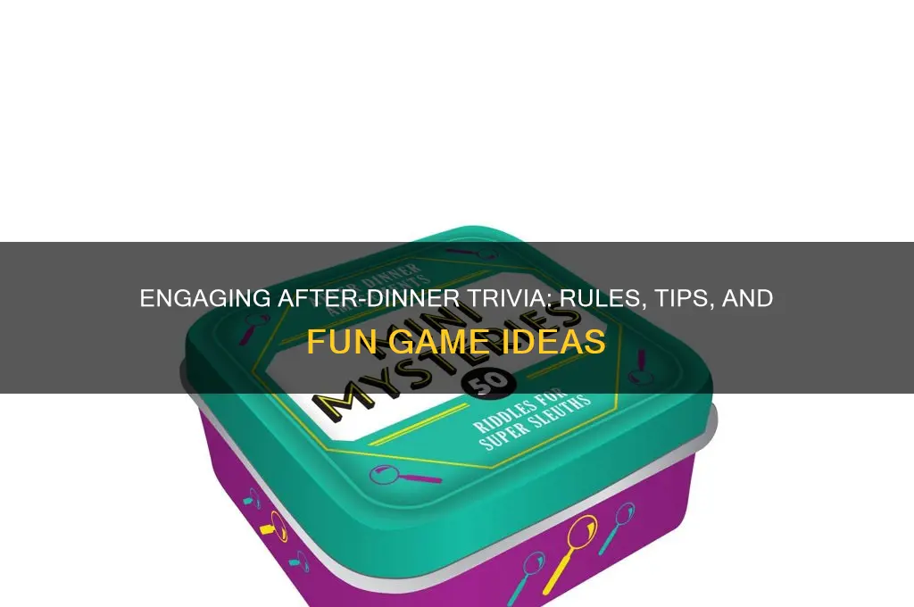 how do you play after dinner trivia