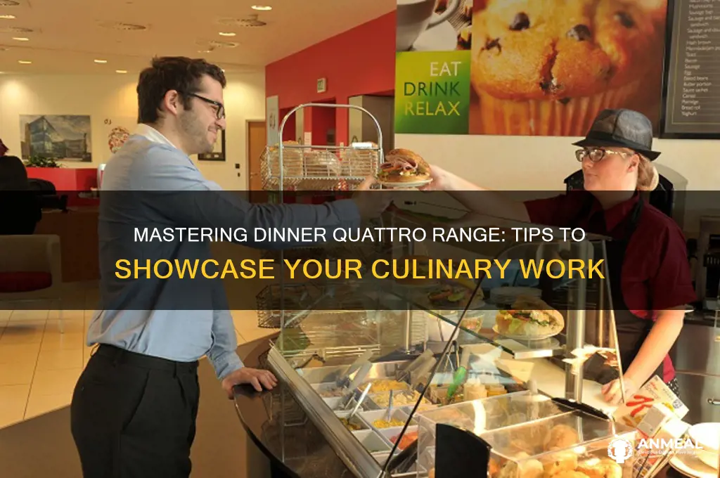 how do you show work for dinner quattro range