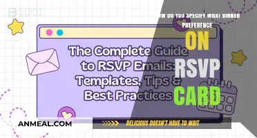 RSVP Dinner Preferences: How to Specify Your Meal Choice Clearly