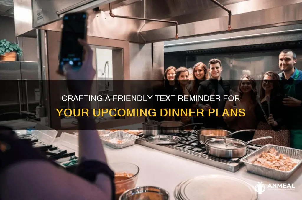 how do you text a friendly reminder about dinner plans