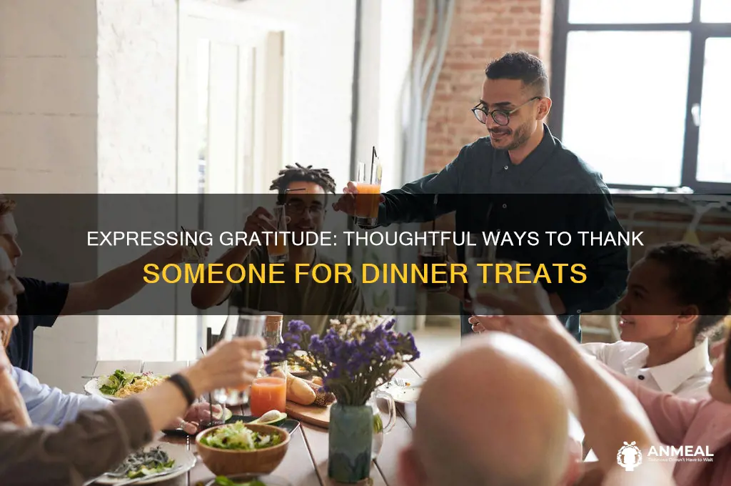 how do you thank someone for dinner treats