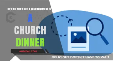 Crafting the Perfect Church Dinner Announcement: Tips and Tricks