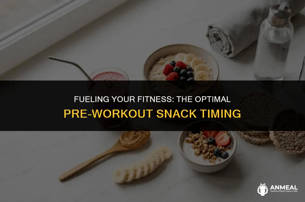 how far ahead should i eat a pre workout snack