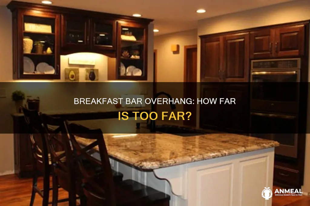 how far out should a breakfast bar overhang