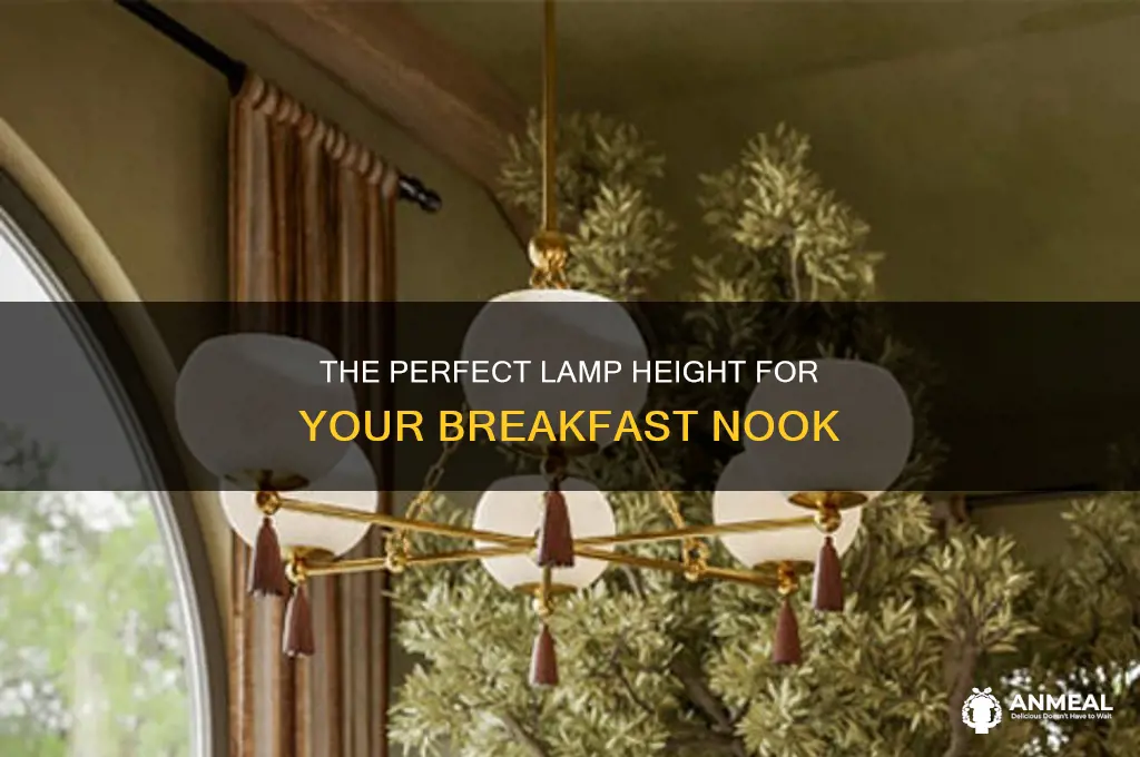 how far should a lamp be hanging breakfast