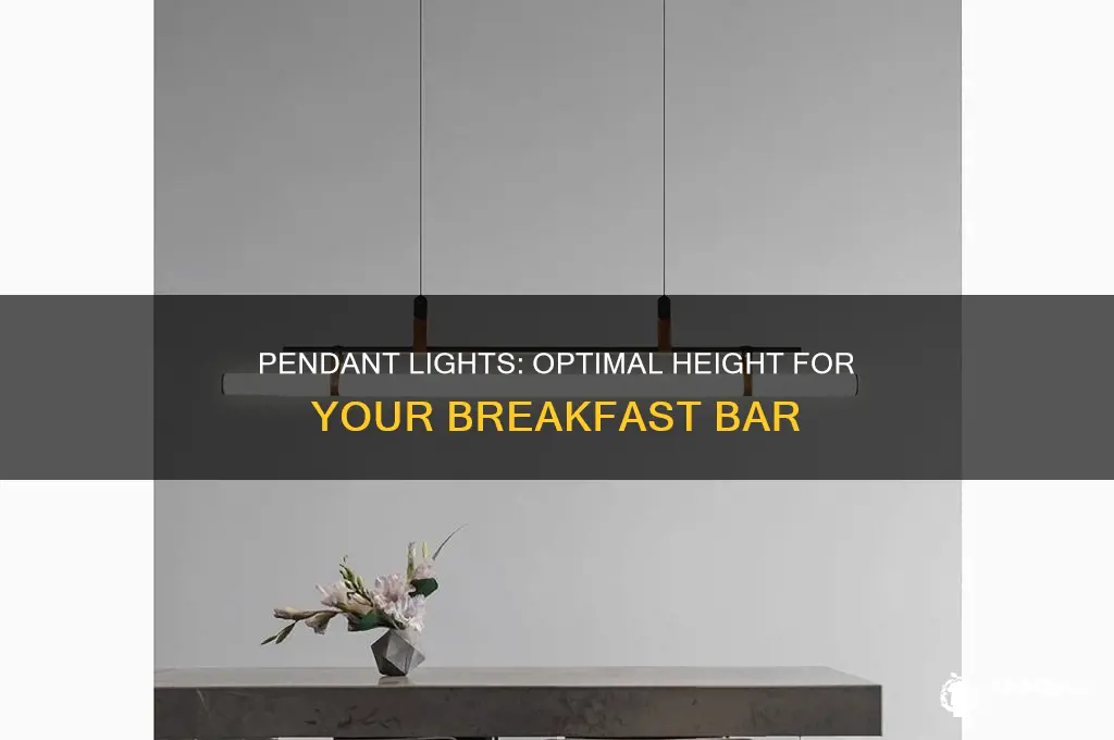 how high to hang pendant lights over breakfast bar
