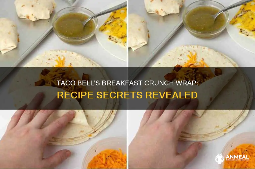 how is the taco bell breakfast crunch wrap made
