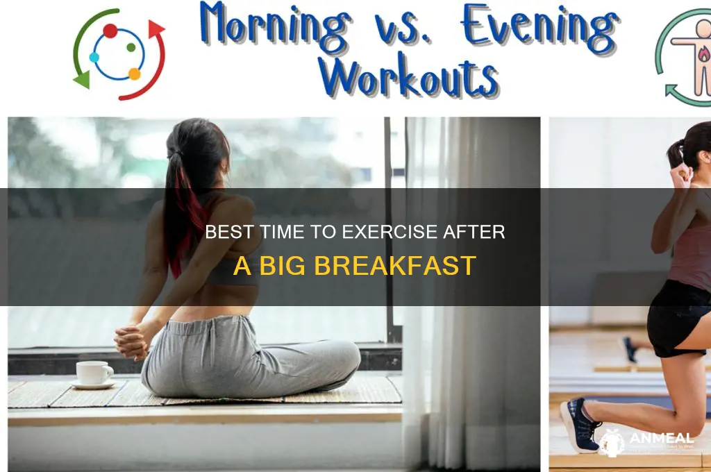 how long after big breakfast to jog run exercise