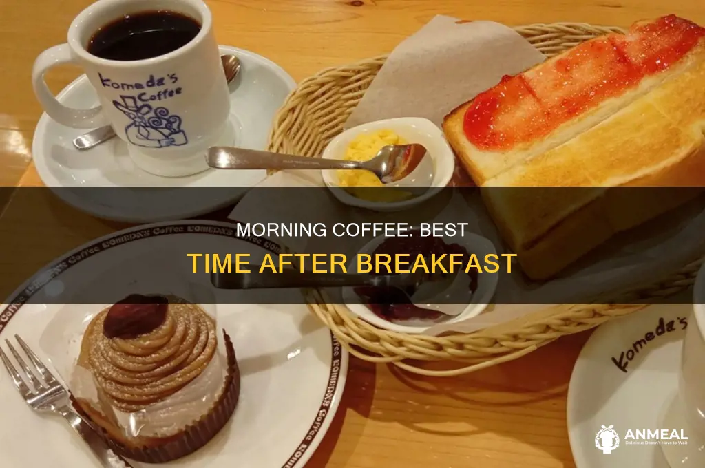 how long after breakfast should i drink coffee