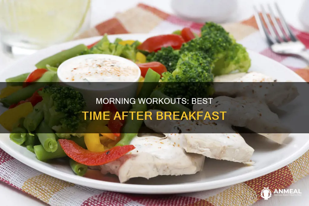 how long after breakfast should i workout