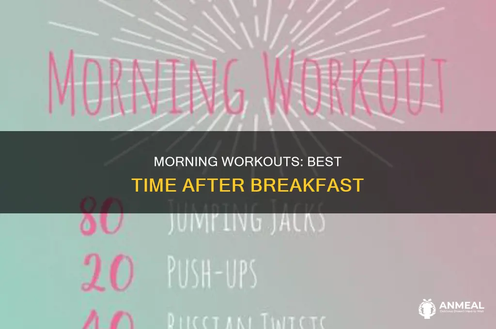 how long after breakfast should you exercise