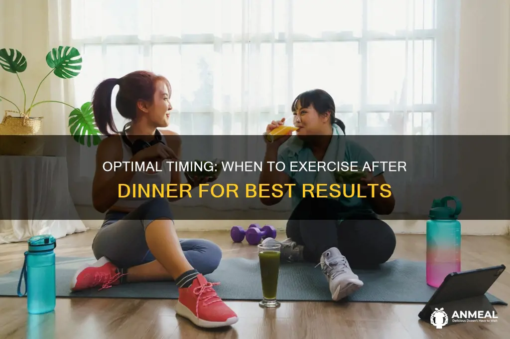how long after dinner before exercise