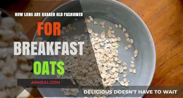 The Freshness of Quaker Old-Fashioned Oats for Breakfast
