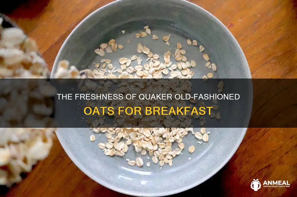 how long are quaker old fashioned for breakfast oats