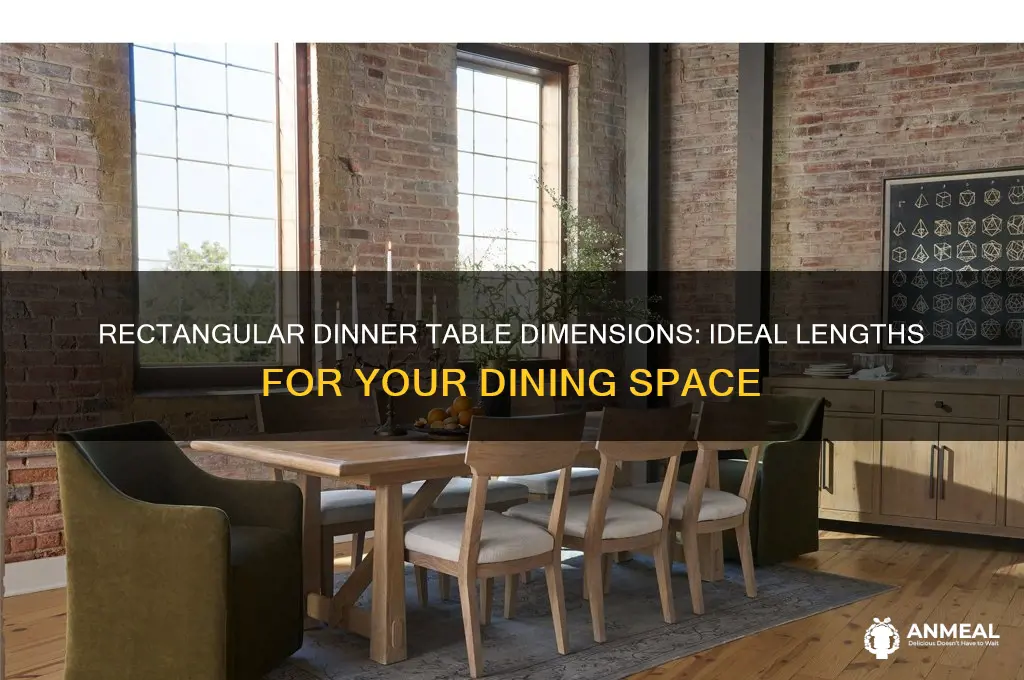how long are rectangular dinner tables