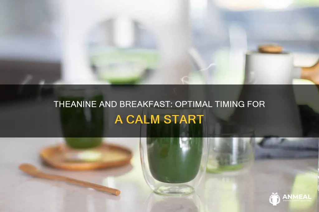 how long before breakfast to take l theanine