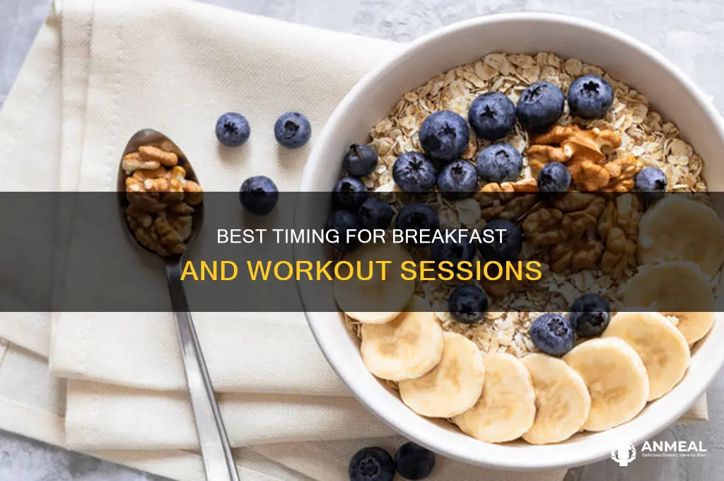 how long between breakfast and workout